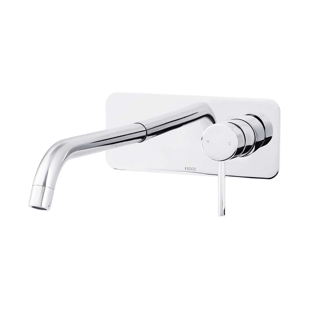 Mixx Anise Wall Plate Mixer With 210mm Spout - Chrome