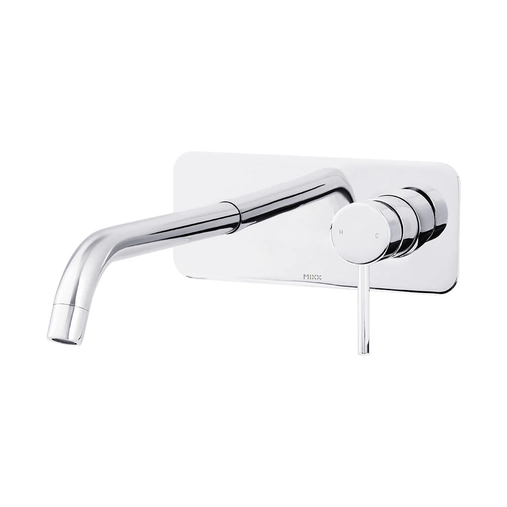 Mixx Anise Wall Plate Mixer With 250mm Spout - Chrome