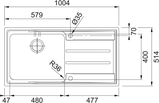 Franke Aton Single Bowl Sink - Image 2