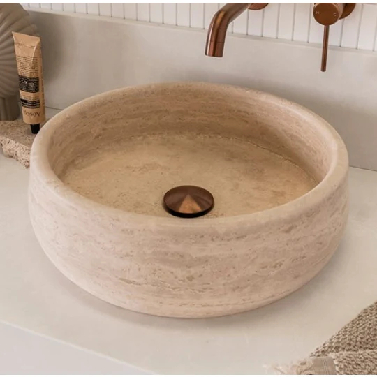 ADP Arlo 400mm Above Counter Basin - Travertine - Image 2