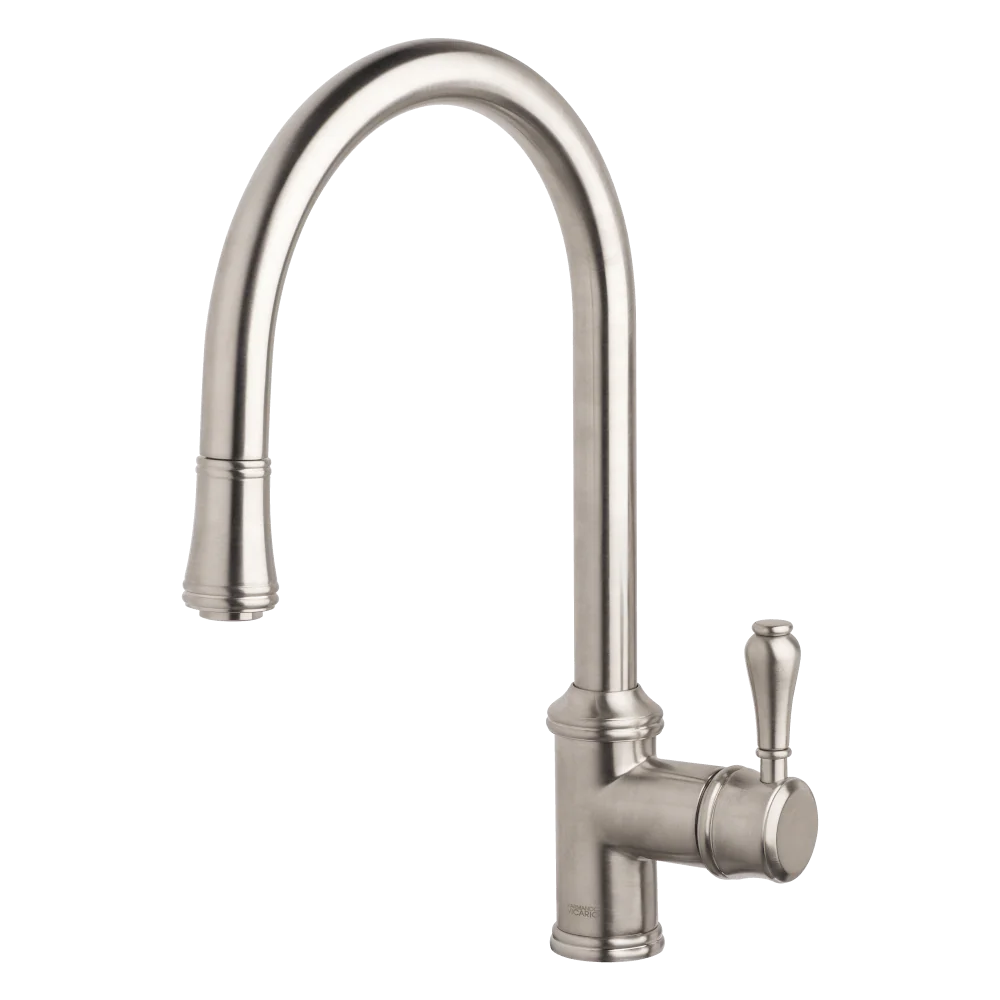 Armando Vicario Provincial Single Lever Kitchen Pull Out Mixer - Lead Free -Brushed Nickel
