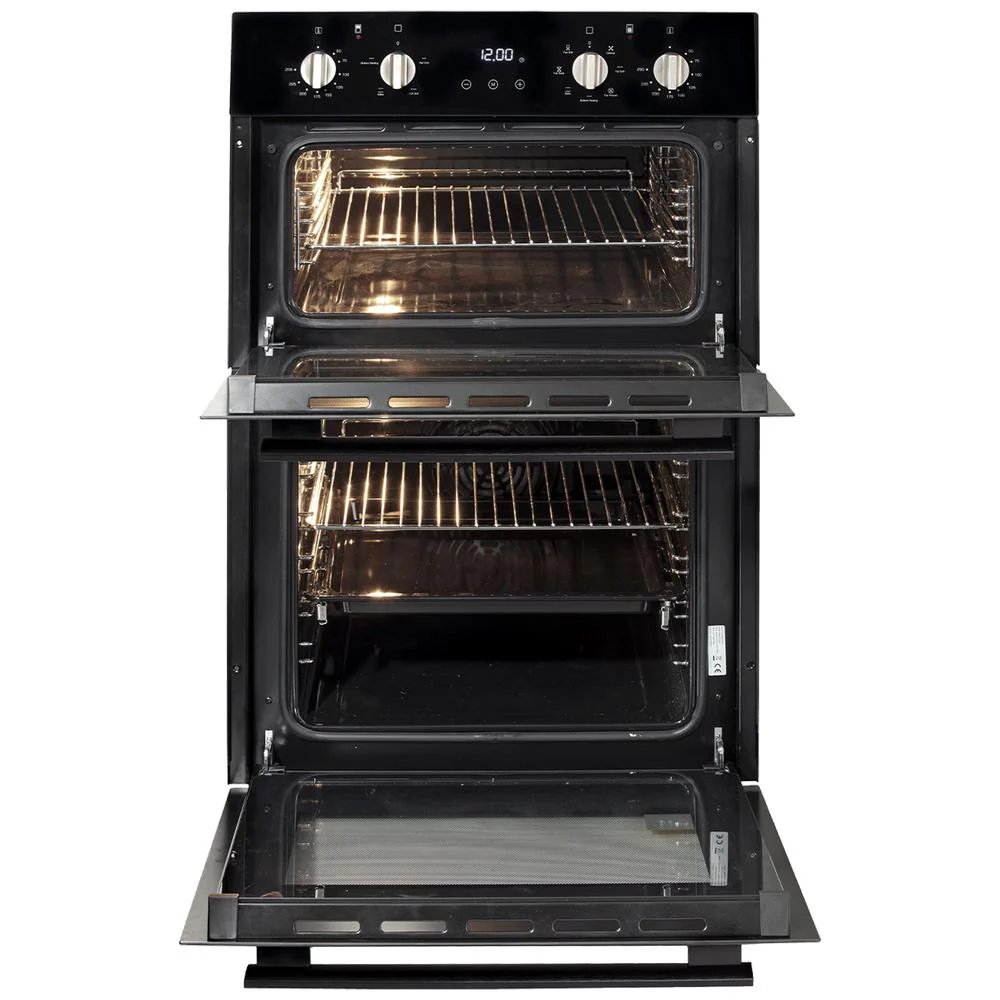 Artusi 60cm Built-in Electric Double Oven - Black - Image 2
