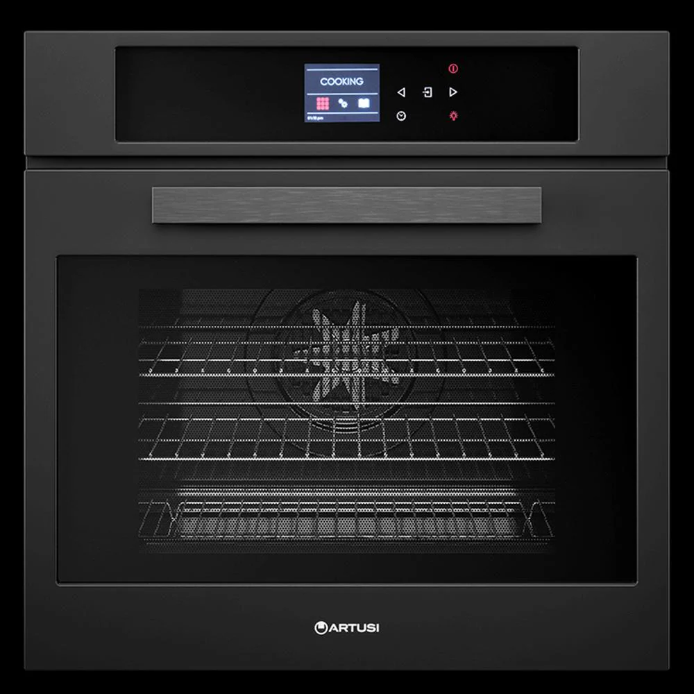 Artusi 60cm Built-in Electric Oven - Matt Black - Image 2