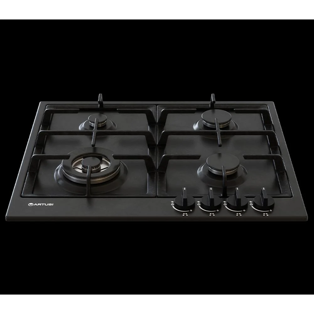 Artusi 60cm Gas Cooktop - Matte Black - Image 2