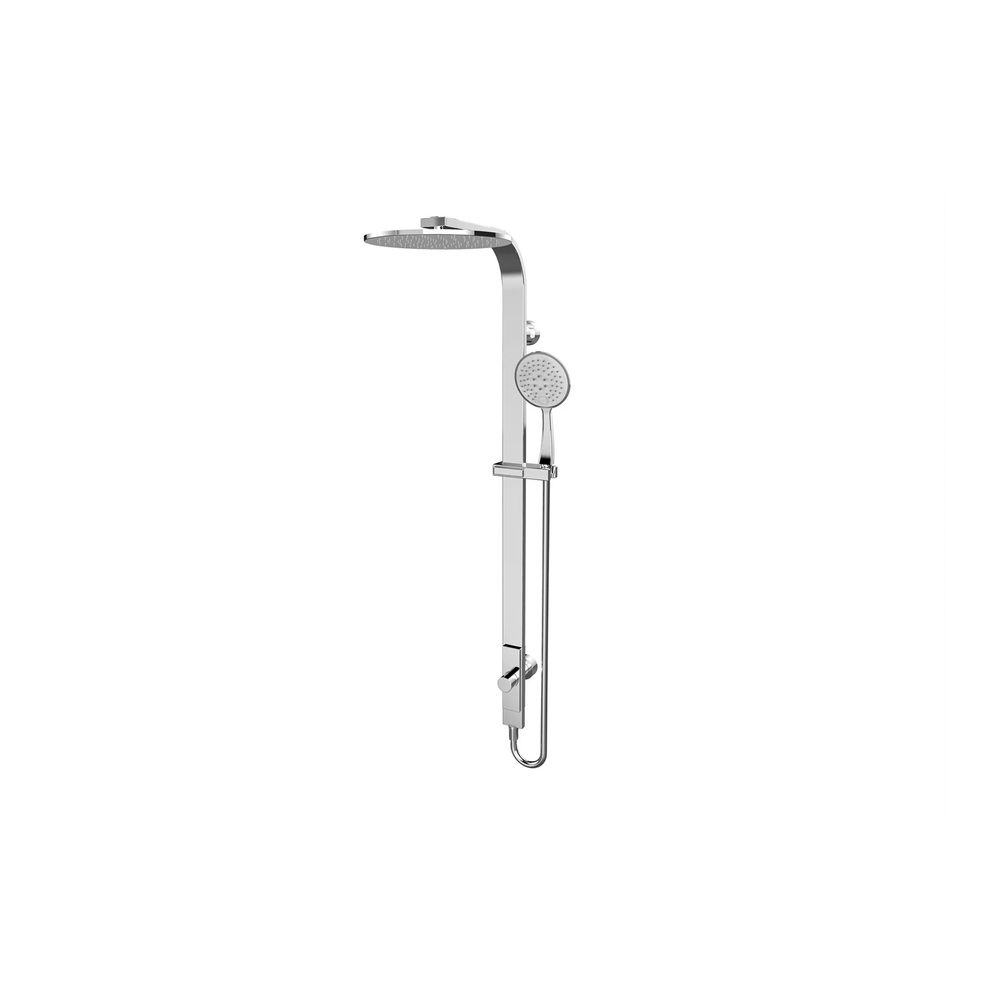 Nero Astra Rain Round Twin Shower Single Hose - Chrome