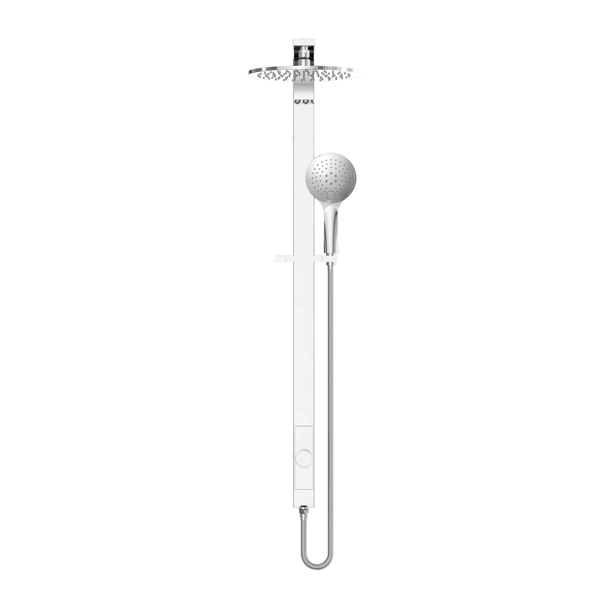 Nero Astra Rain Round Twin Shower Single Hose - Chrome - Image 2