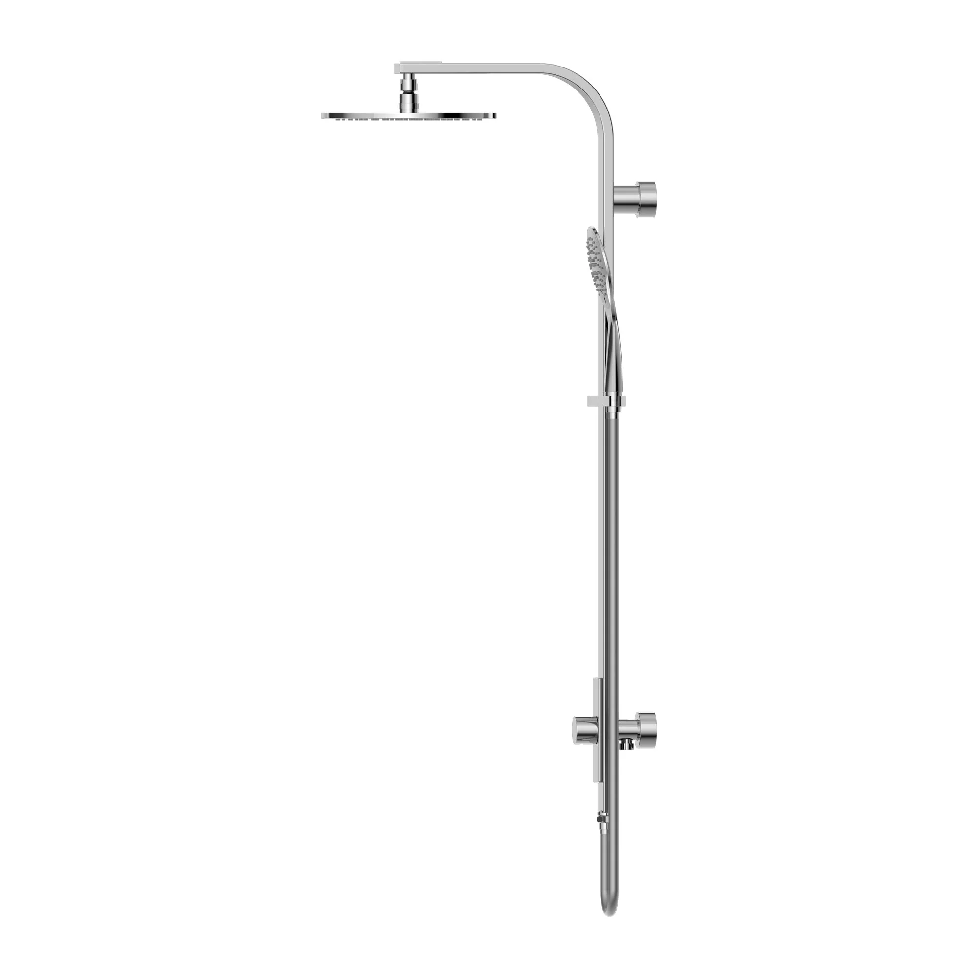 Nero Astra Rain Round Twin Shower Single Hose - Chrome - Image 3