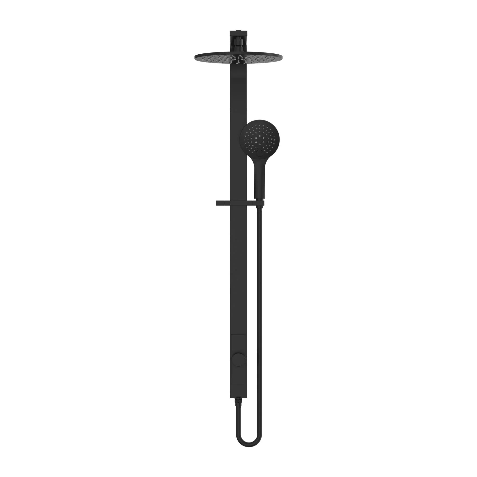 Nero Astra Rain Round Twin Shower Single Hose - Black Matte - Image 2