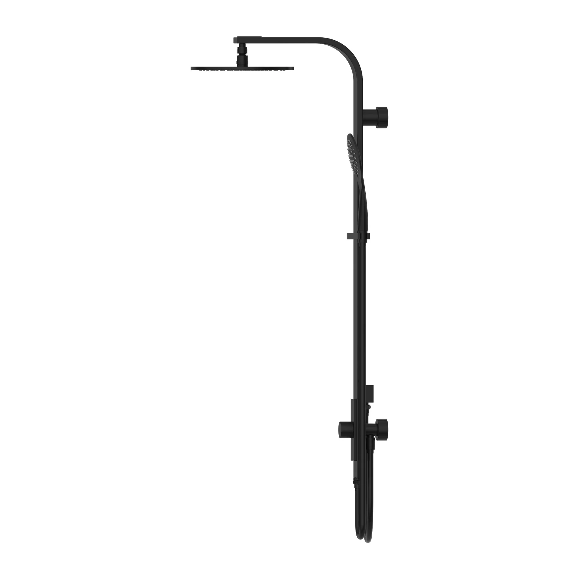 Nero Astra Rain Round Twin Shower Double Hose - Black Matte - Image 2