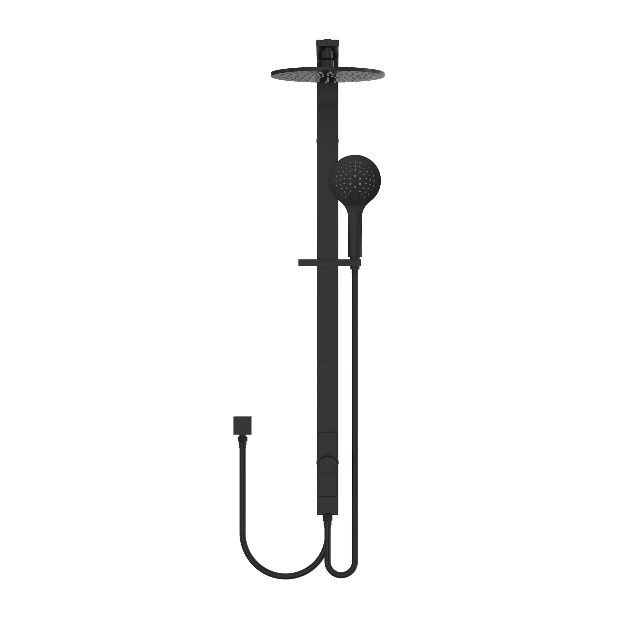 Nero Astra Rain Round Twin Shower Double Hose - Black Matte - Image 3