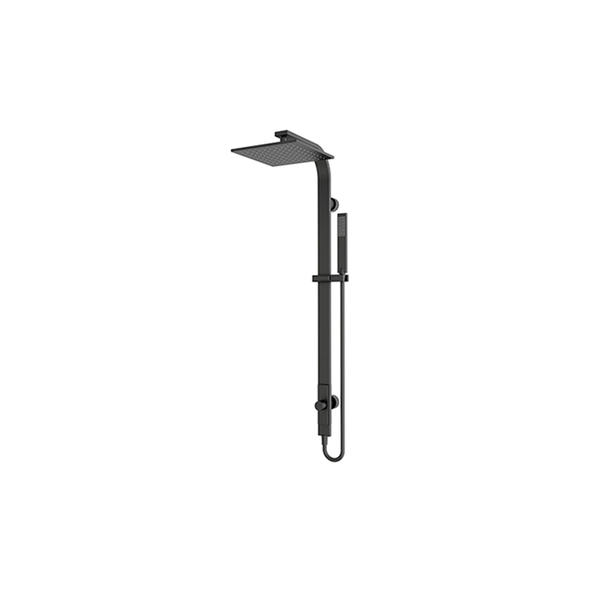 Nero Astra Rain Square Twin Shower Single Hose - Black Matte