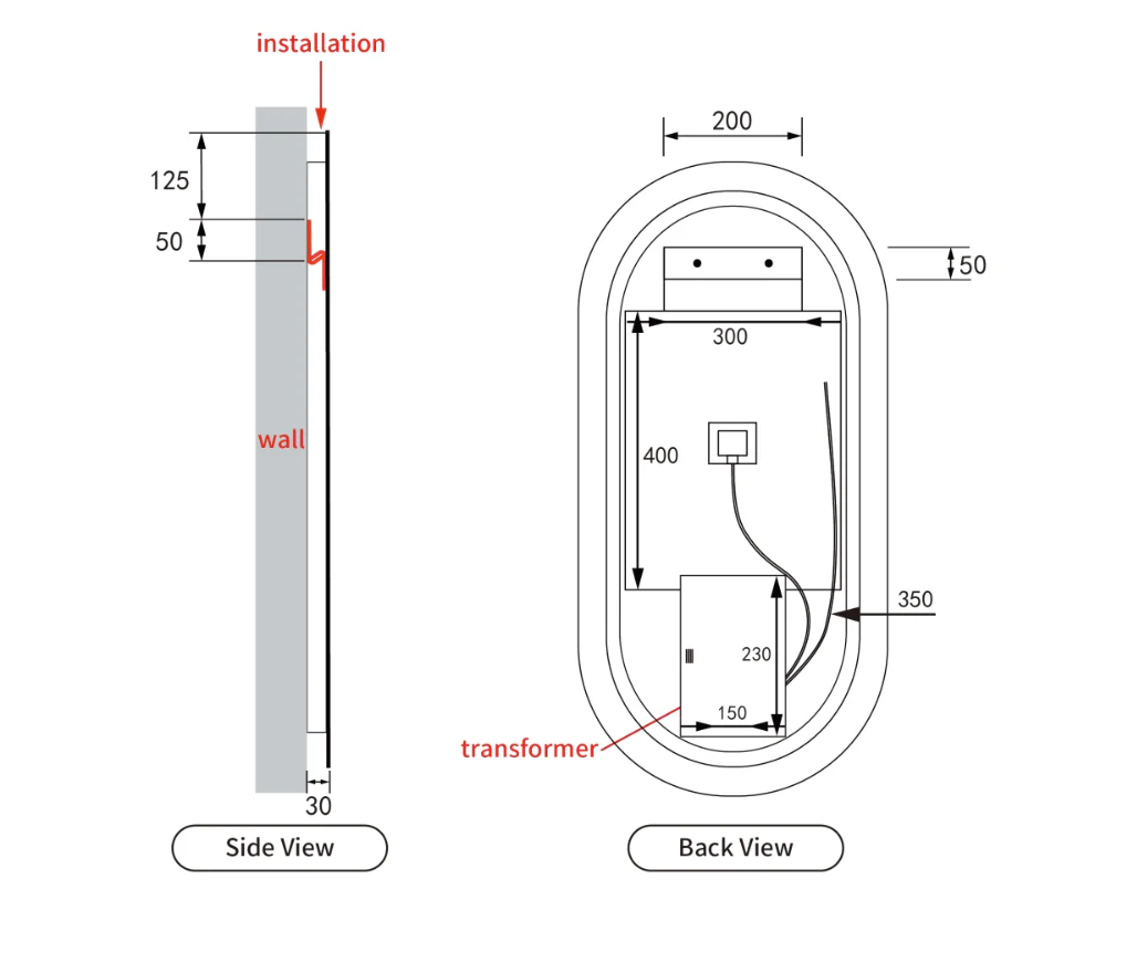 Aulic Beau Monde LED Mirror with Touch-Free Sensor - Image 7
