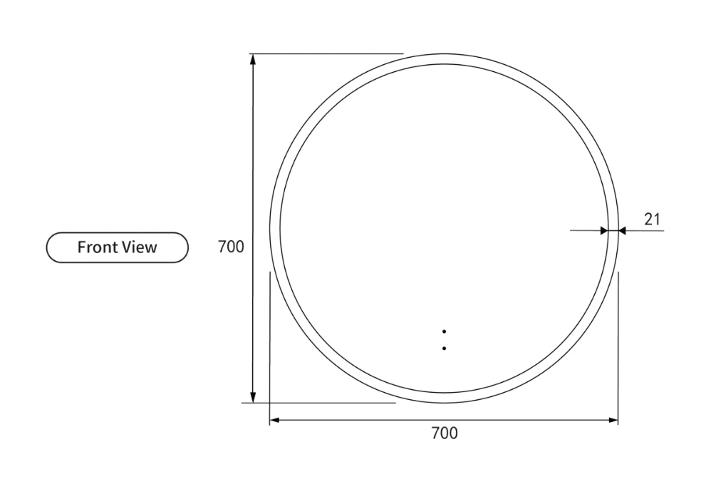 Aulic Windsor 700mm LED Mirror with Touch-Free Sensor - Image 6