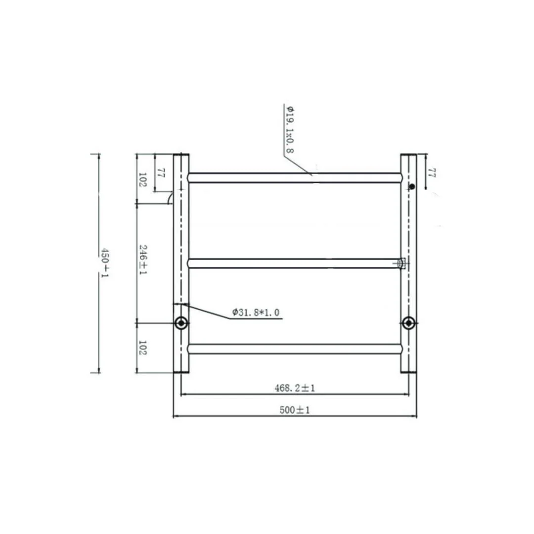 Linsol Avid 3 Bar Heated Towel Rail - Gunmetal - Image 4