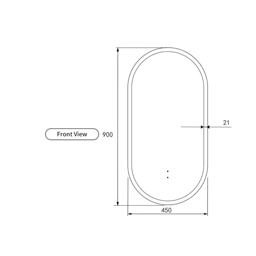 Bailey Pill LED Mirror Frameless - Image 3