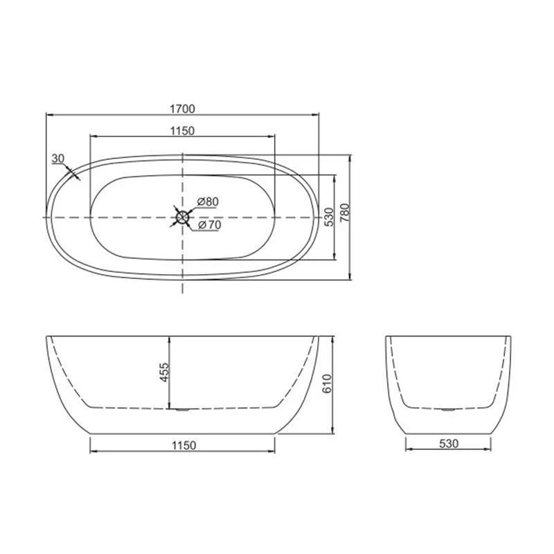 Belbagno Ally Freestanding Bath Tub - Image 4