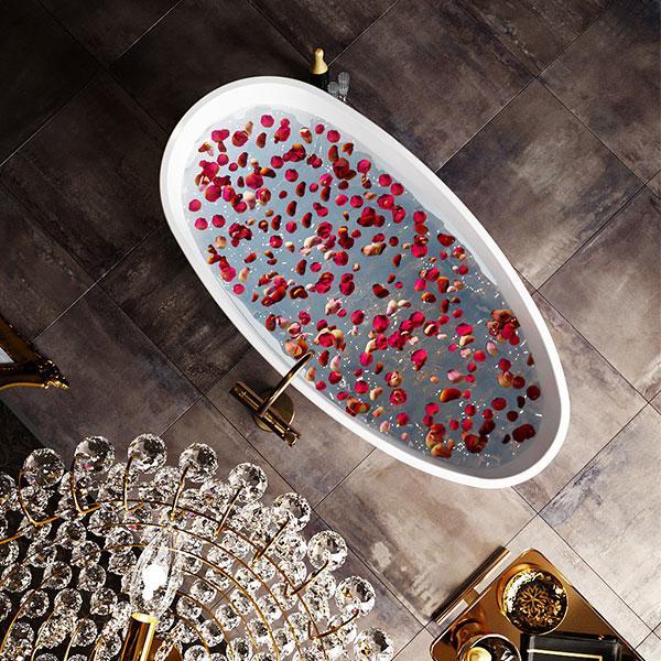 BelBagno Aveo Freestanding Bath 1700mm - White - Image 4