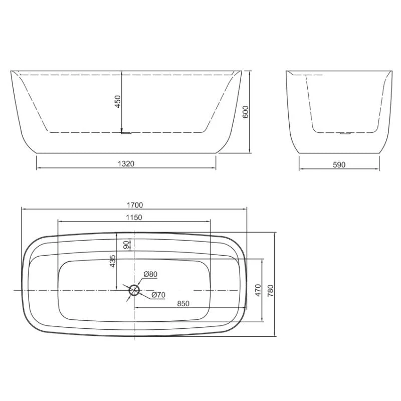 Belbagno Terriccio Freestanding Bath Tub - Matte White - Image 6