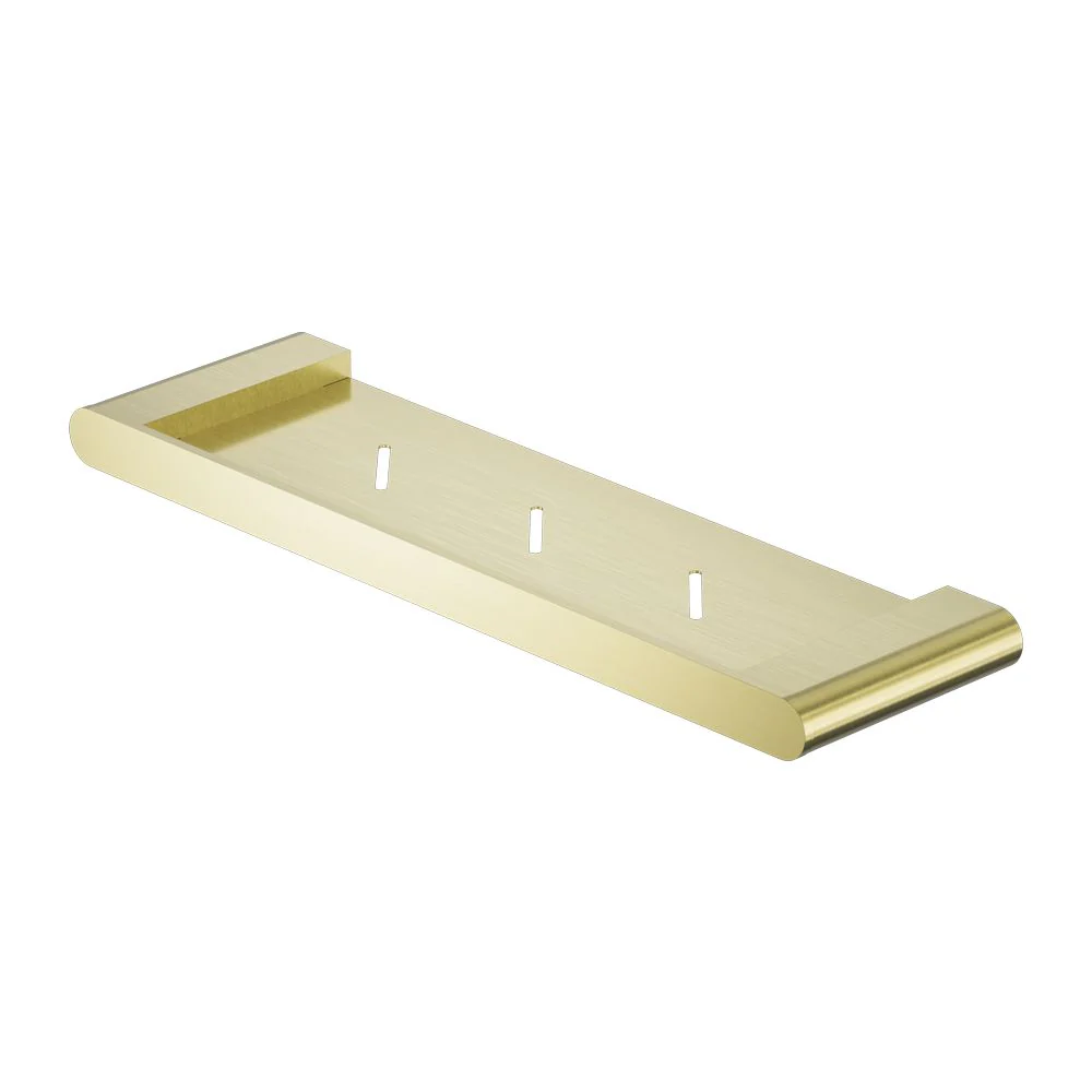 Nero Bianca Metal Shower Shelf - Brushed Gold