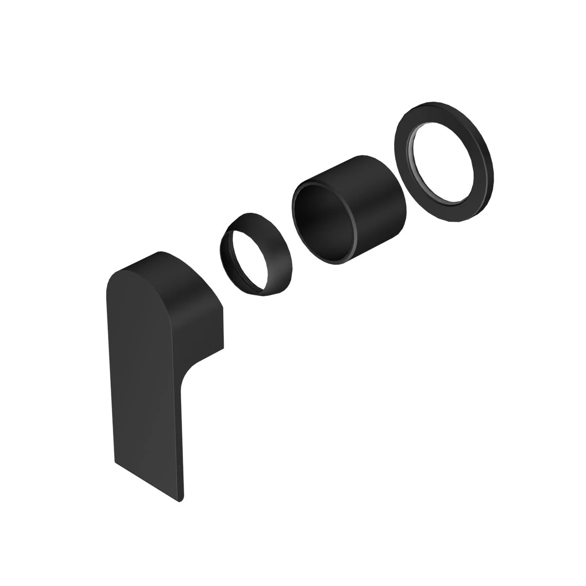 Nero Bianca Shower Mixer 60mm Plate (Trim Kit Only) - Black Matte