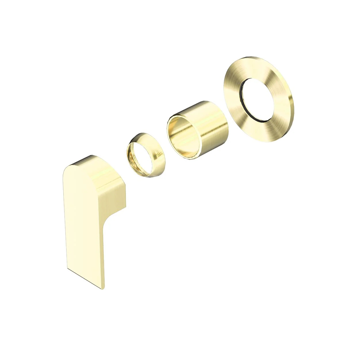 Nero Bianca Shower Mixer 80mm Plate (Trim Kit Only) - Brushed Gold