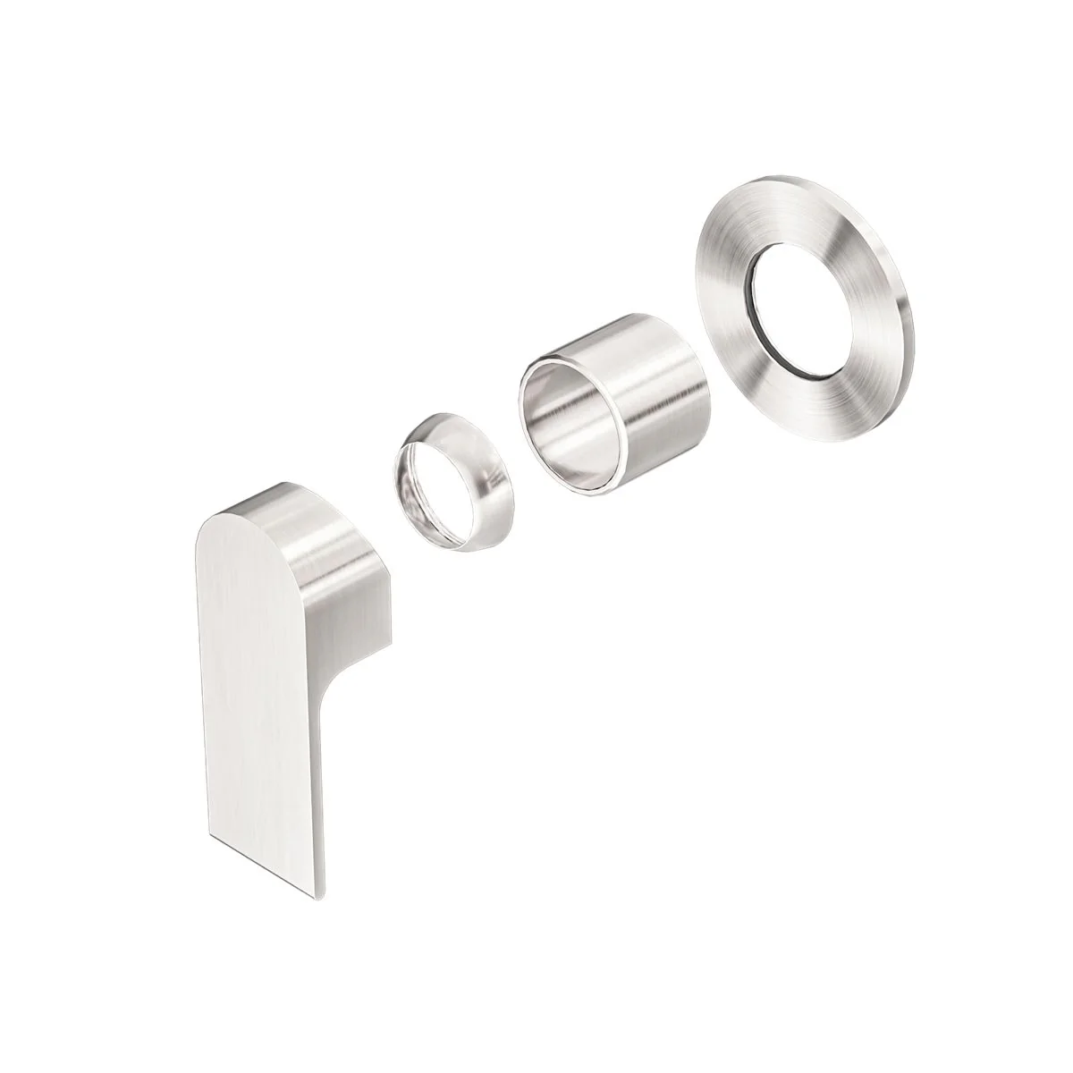 Nero Bianca Shower Mixer 80mm Plate (Trim Kit Only) - Brushed Nickel