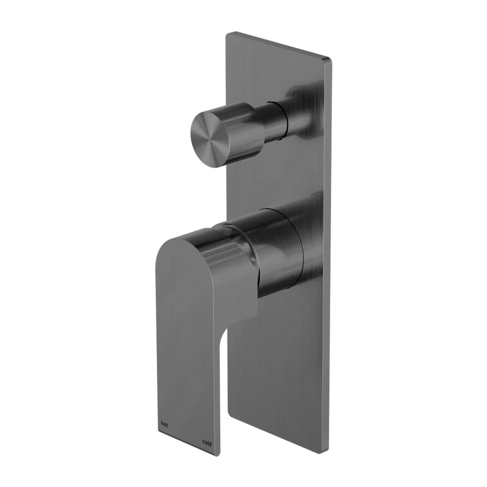 Nero Bianca Shower Mixer With Diverter - Gun Metal