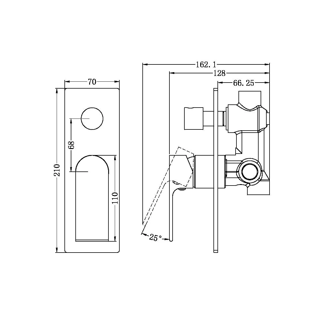 Nero Bianca Shower Mixer With Diverter - Gun Metal - Image 4