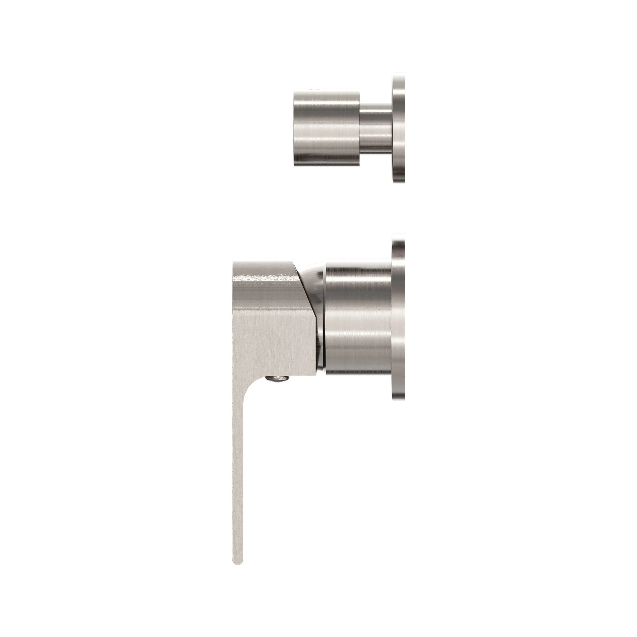 Nero Bianca Shower Mixer With Diverter Separate Back Plate - Brushed Nickel - Image 2
