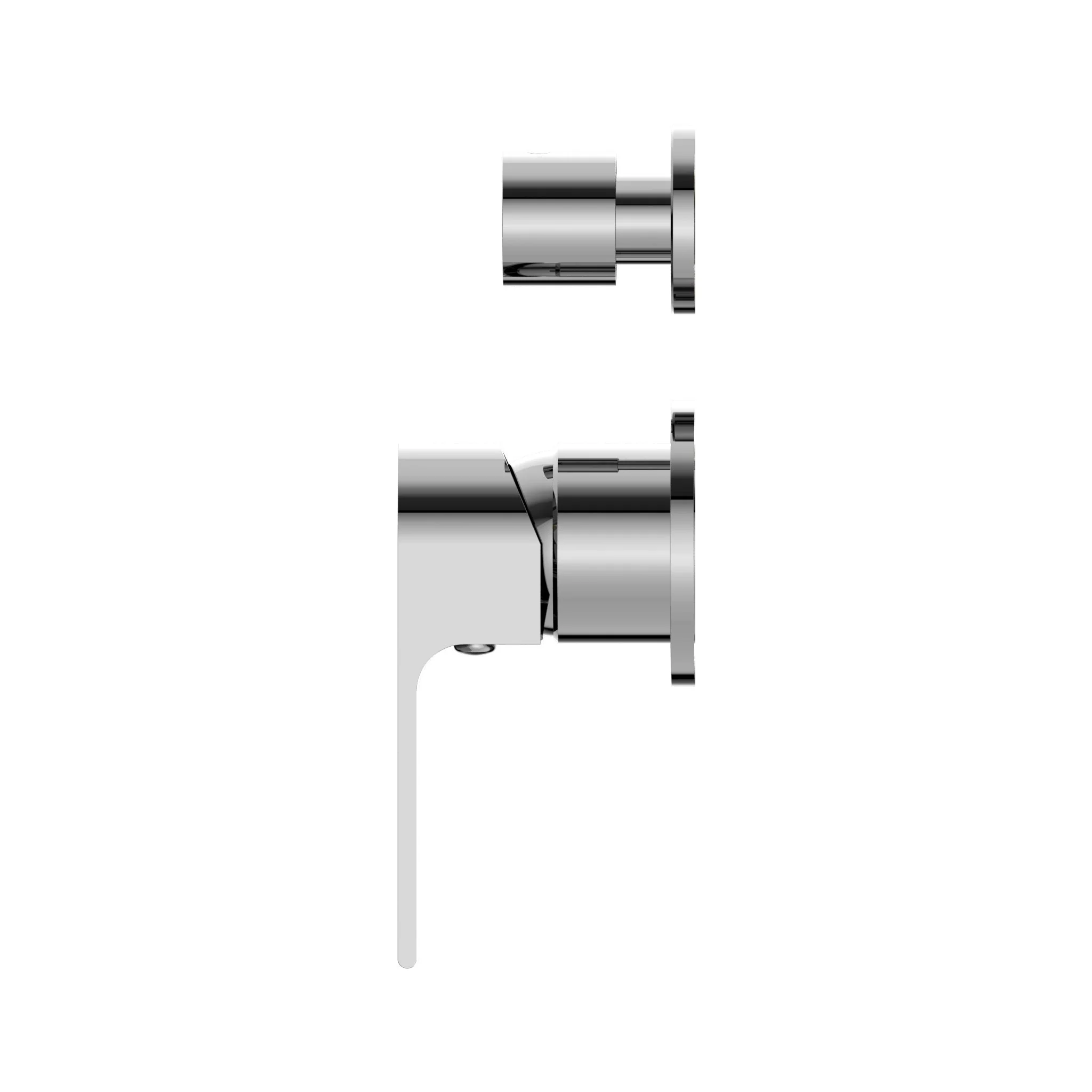 Nero Bianca Shower Mixer With Diverter Separate Back Plate - Chrome - Image 2
