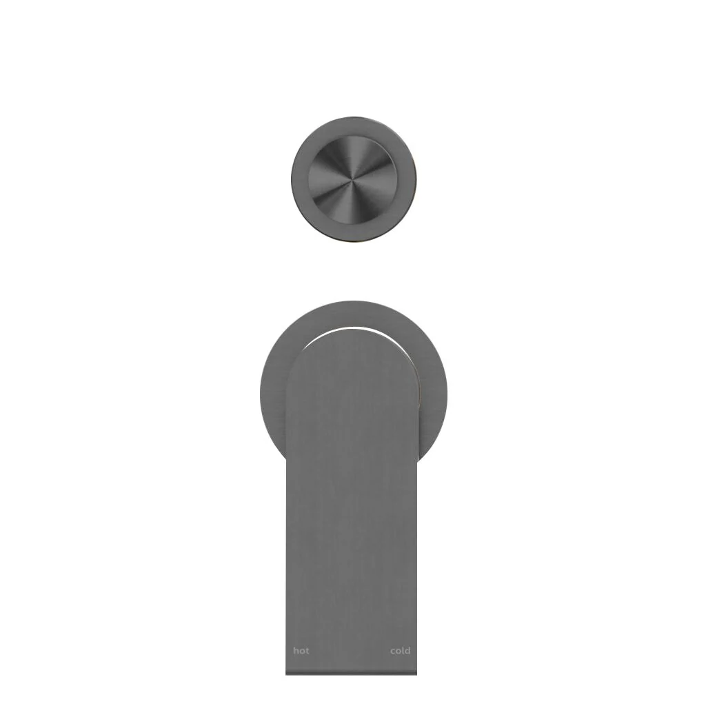 Nero Bianca Shower Mixer With Diverter Separate Back Plate - Gun Metal - Image 3