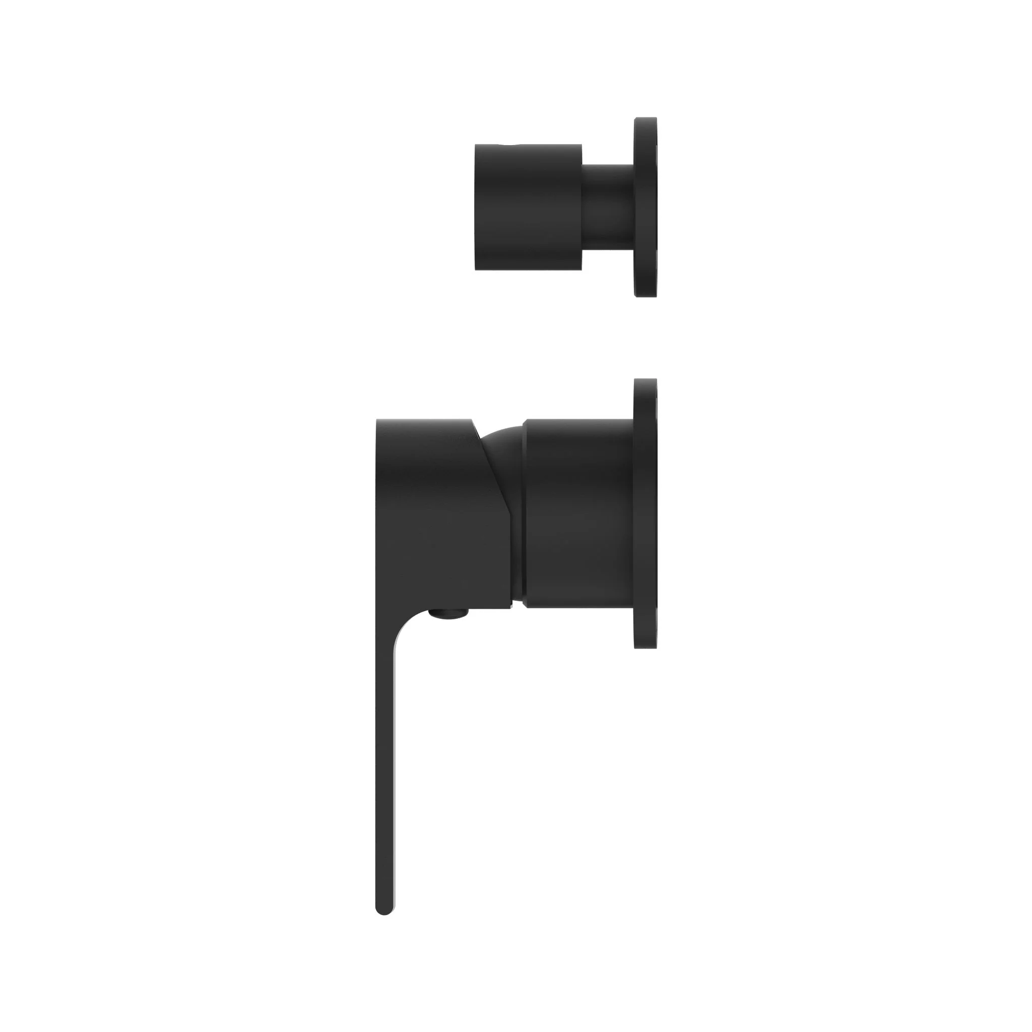Nero Bianca Shower Mixer With Diverter Separate Back Plate - Black Matte - Image 2