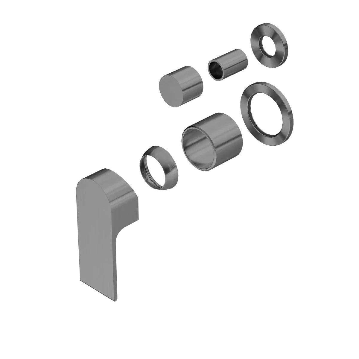 Nero Bianca Shower Mixer With Diverter Separate Back Plate (Trim Kit Only) - Gun Metal