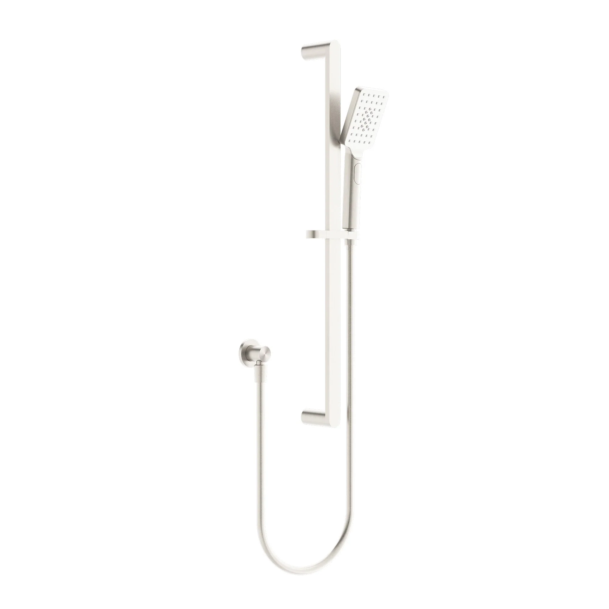Nero Bianca Shower Rail - Brushed Nickel