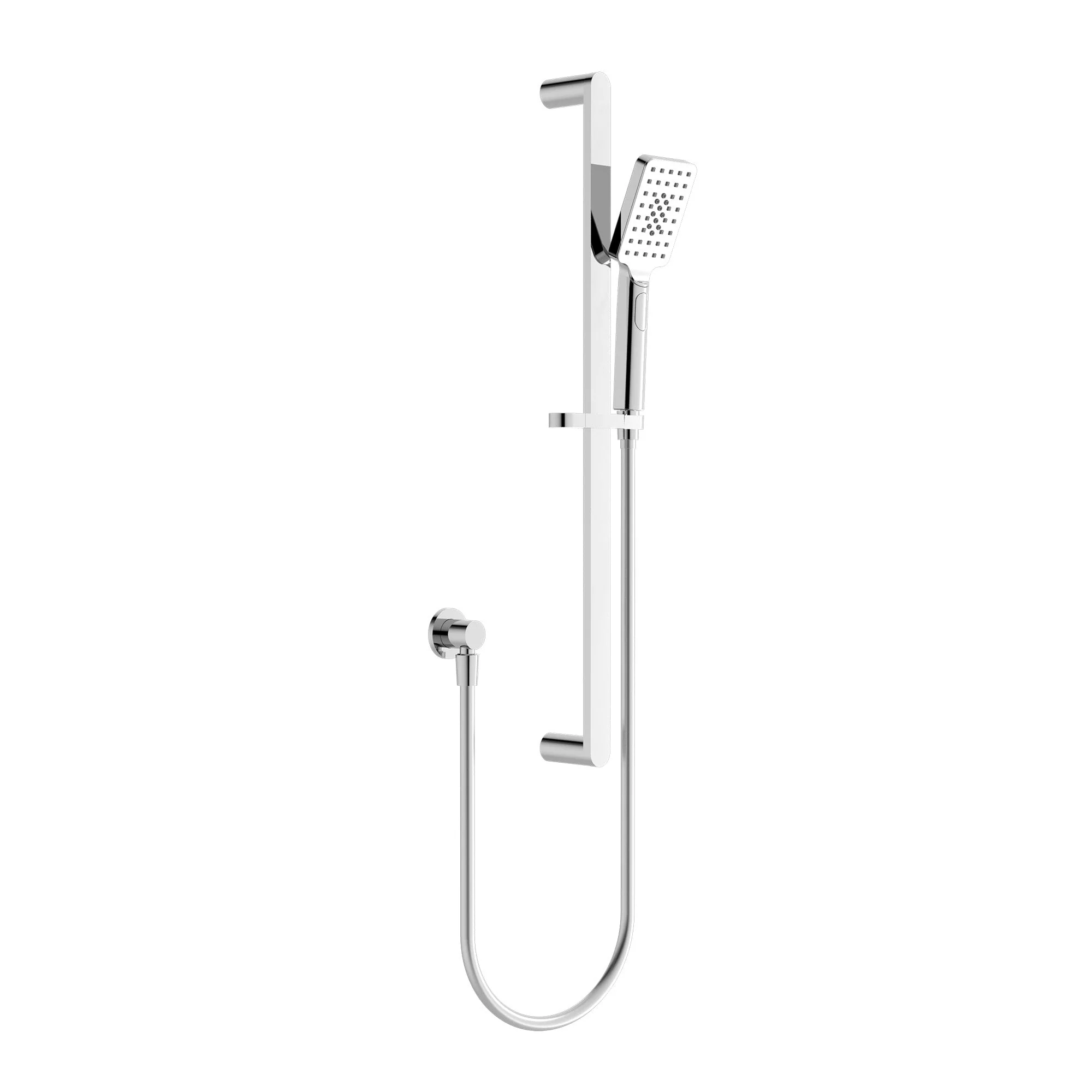 Nero Bianca Shower Rail - Chrome