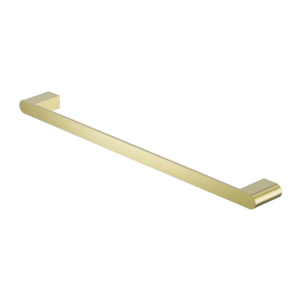 Nero Bianca Single Towel Rail - Brushed Gold
