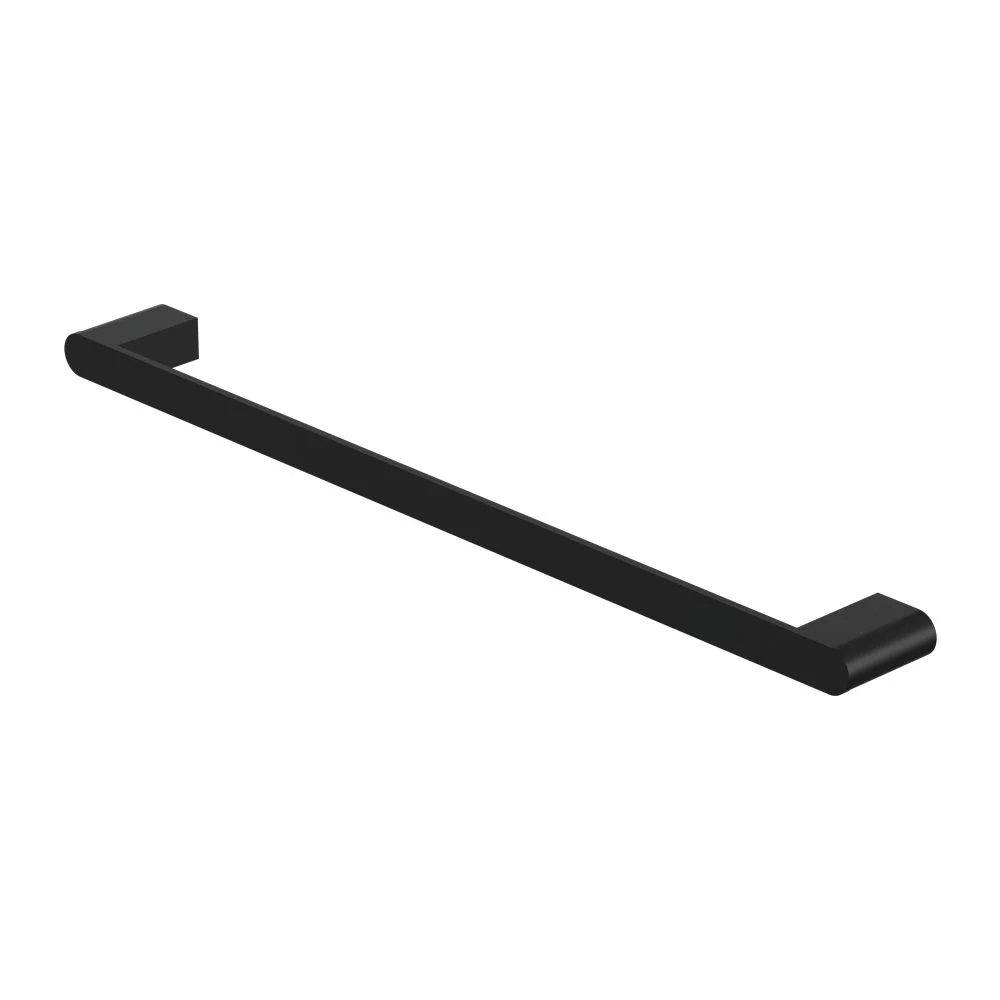 Nero Bianca Single Towel Rail - Black Matte