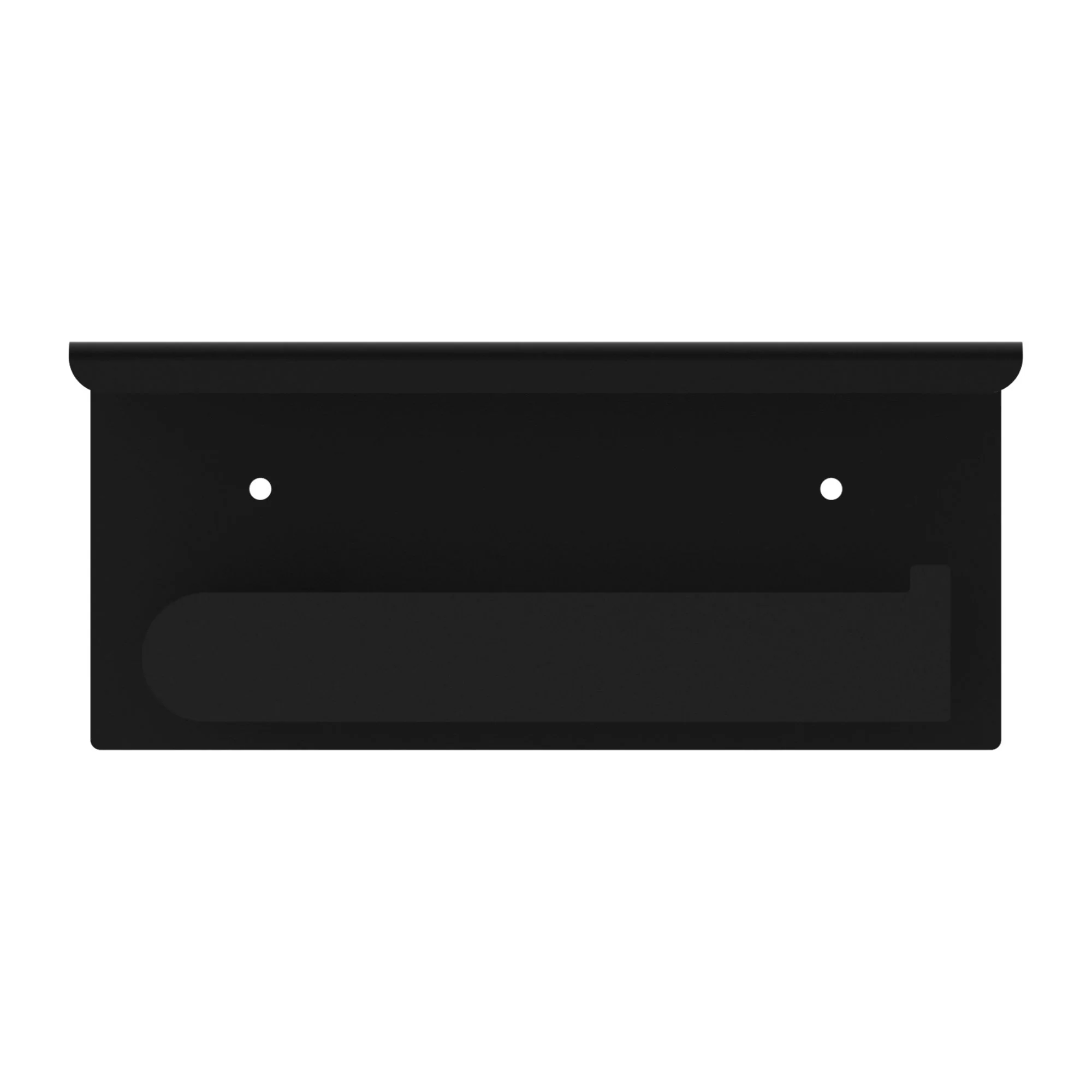 Nero Bianca Toilet Roll Holder With Phone Holder - Black Matte - Image 3