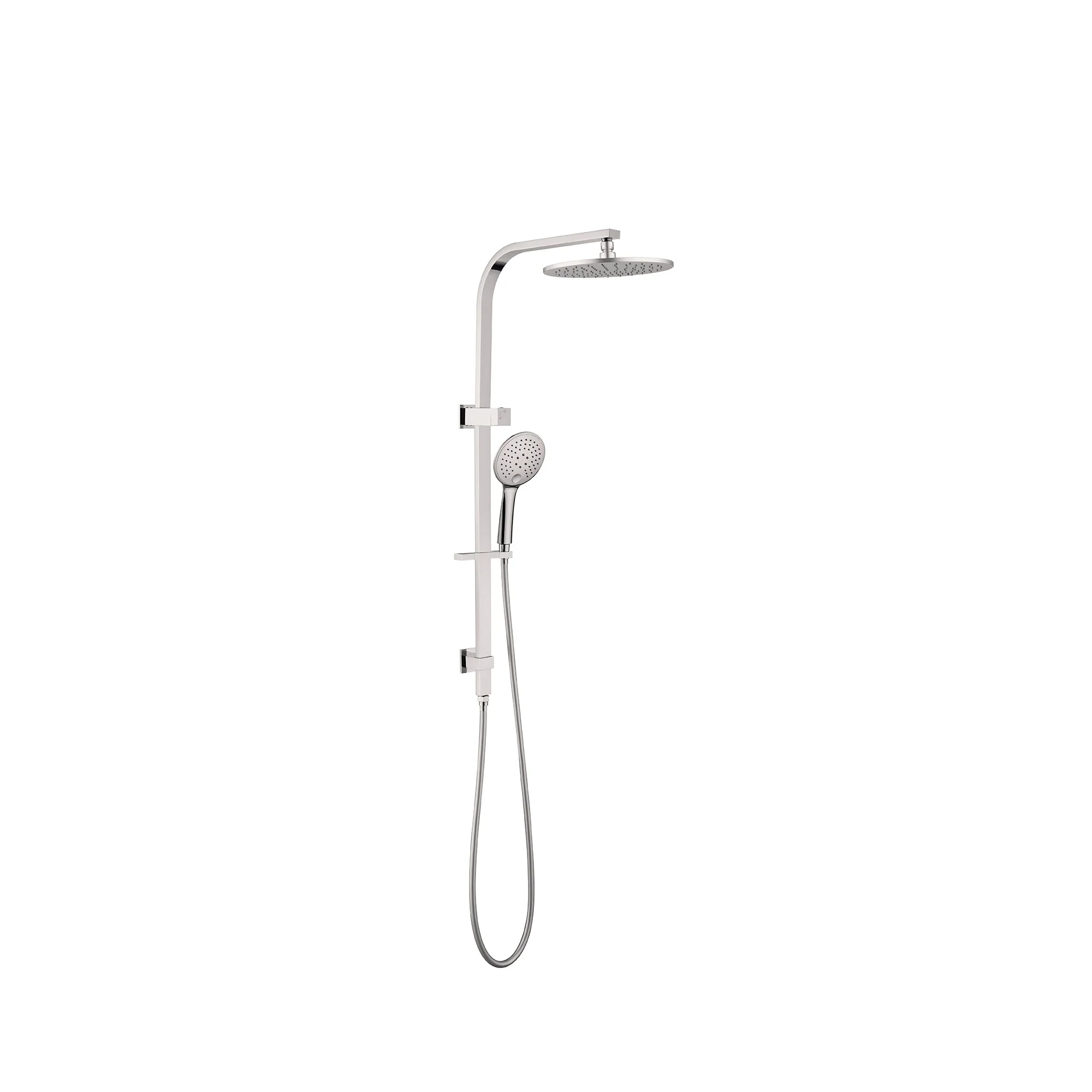 Nero Bianca Twin Shower - Brushed Nickel