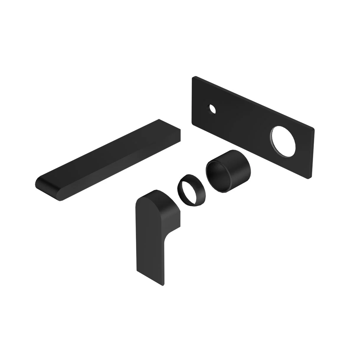 Nero Bianca Wall Basin/Bath Mixer (Trim Kit Only) - Black Matte