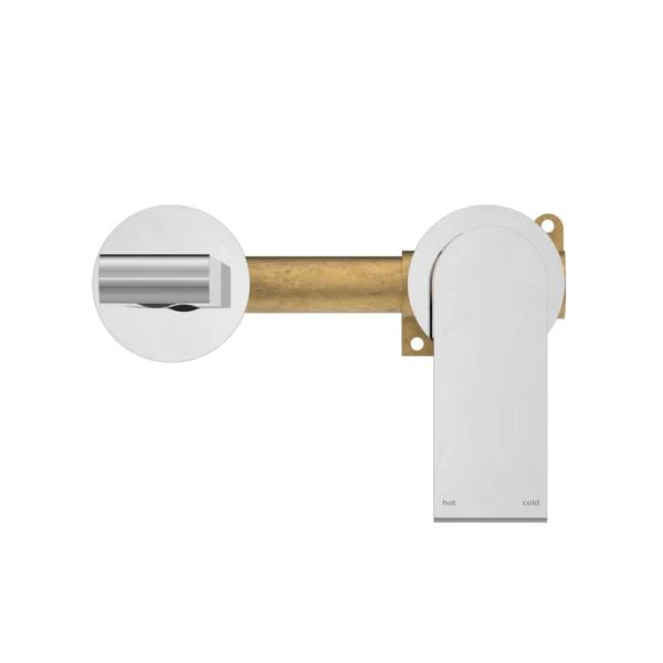 Nero Bianca Wall Basin/Bath Mixer Separate Back Plate - Chrome - Image 2