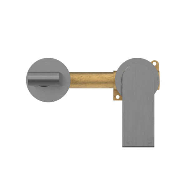 Nero Bianca Wall Basin/Bath Mixer Separate Back Plate - Gun Metal - Image 2