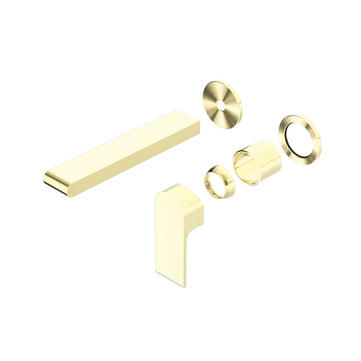 Nero Bianca Wall Basin/Bath Mixer Separate Back Plate (Trim Kit Only) - Brushed Gold