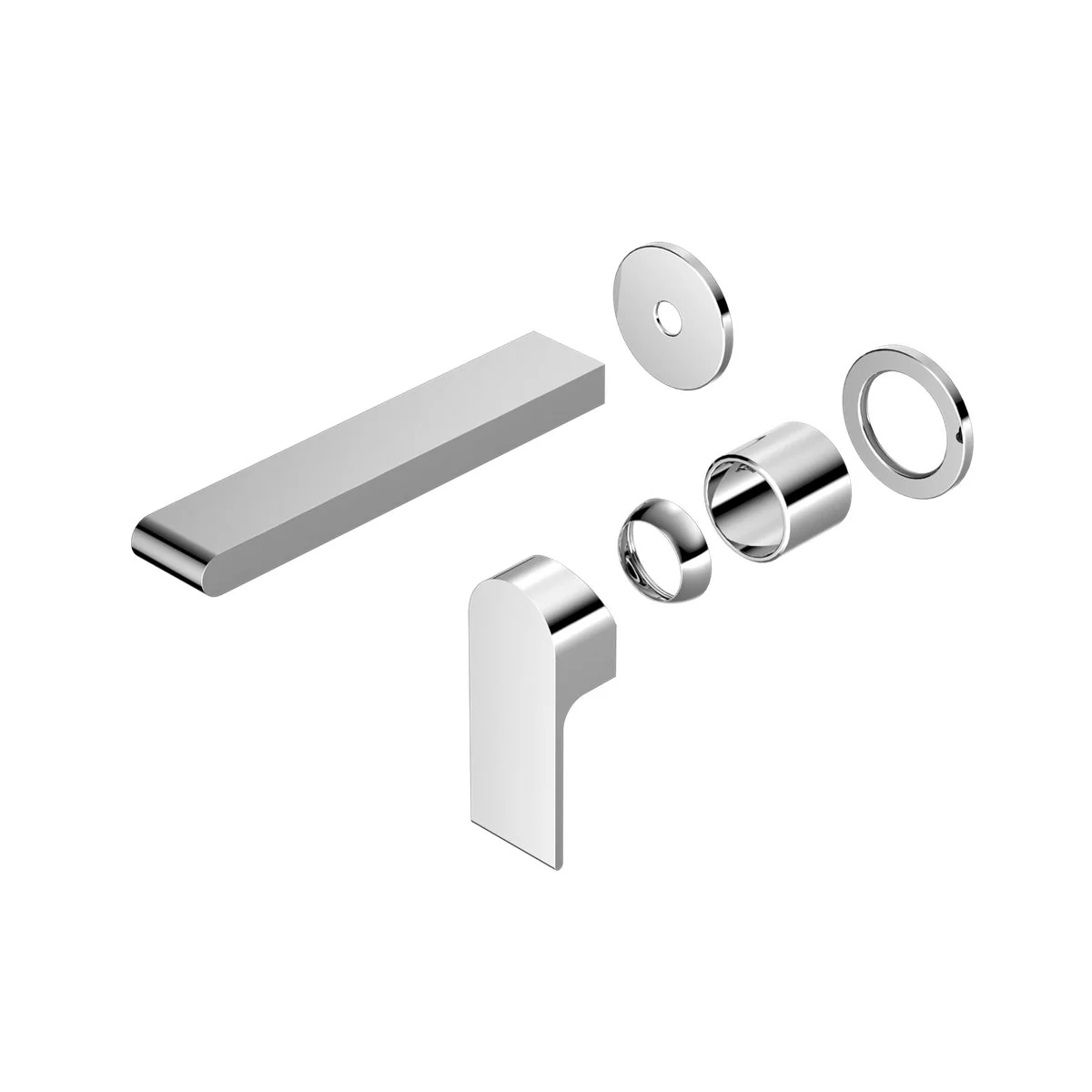 Nero Bianca Wall Basin/Bath Mixer Separate Back Plate (Trim Kit Only) - Chrome
