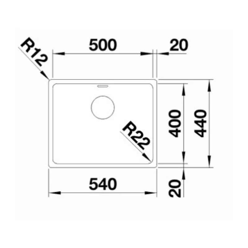 Blanco ANDANO 500-IF Single Bowl Inset/Flushmount Sink - Image 2