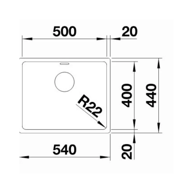 Blanco ANDANO 500-U Single Bowl Undermount Sink - Image 2