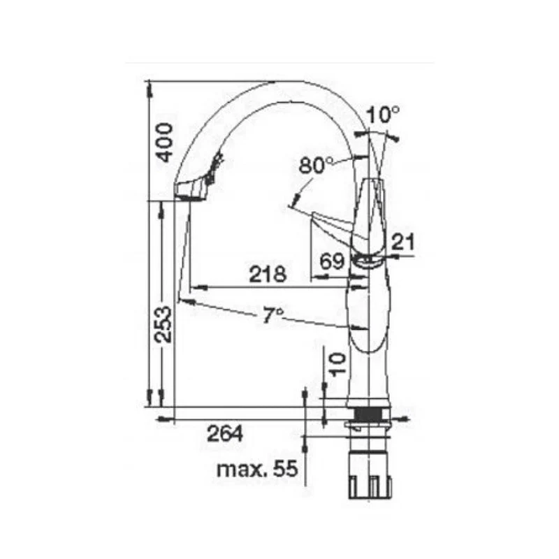 Blanco ARTONA-S High Arch Pull Down Mixer Tap - White - Image 2