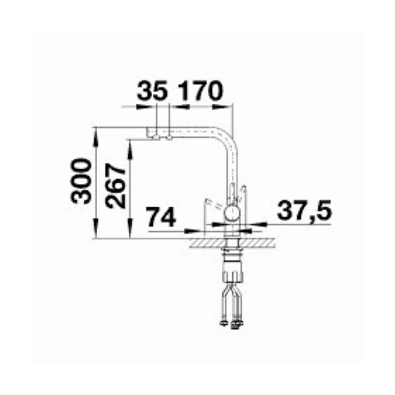 Blanco FONTAS II Single Lever Mixer Tap - Anthracite - Image 2