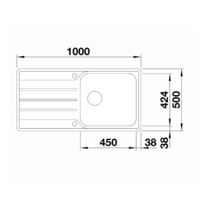 Blanco LEMIS XL 6 S-IF Single Bowl Inset/Flushmount Sink with Drainer - Left - Image 2