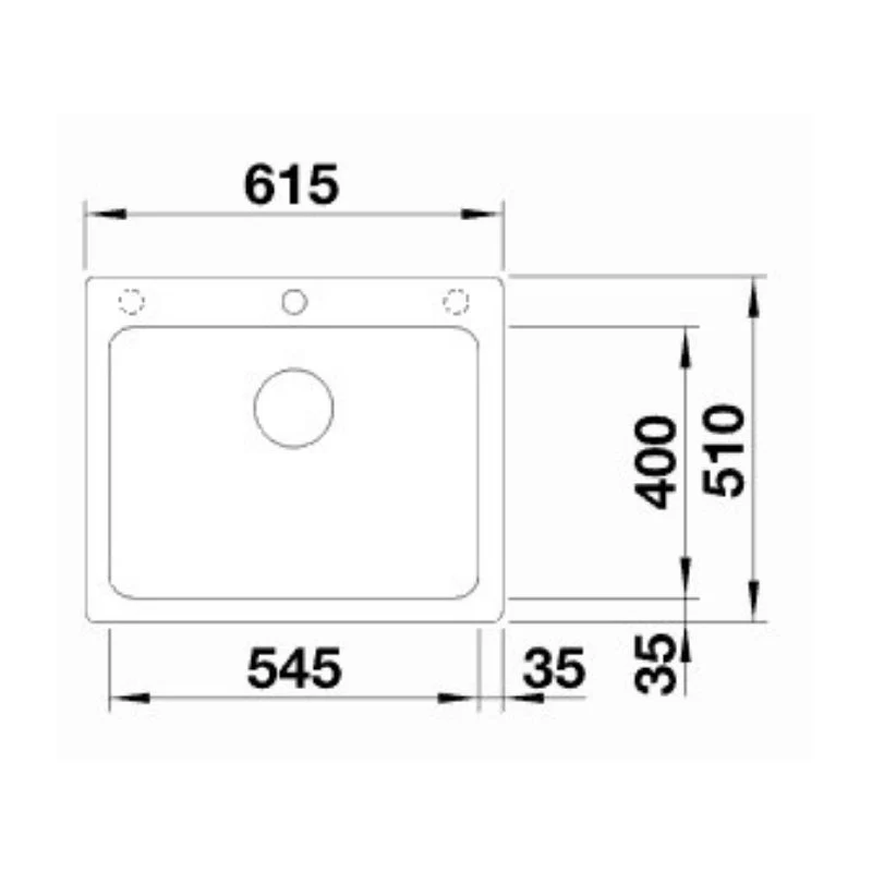 Blanco NAYA 6 Single Bowl Inset Sink - White - Image 2